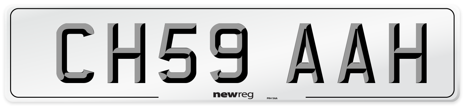 CH59 AAH Number Plate from New Reg